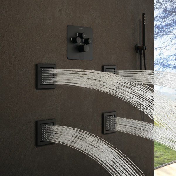 Форсунка для душа Ramonsoler Hidroterapia 477202NM матовая черная