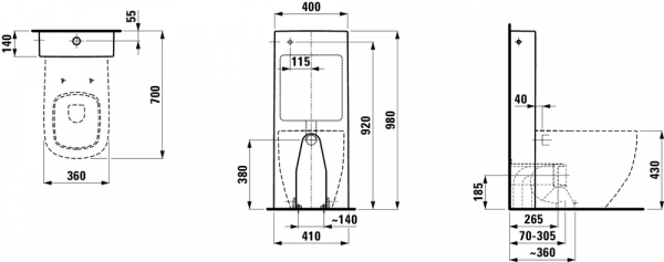 Бачок Laufen Universal 8.2866.1.000.881.1 Бачок Laufen Universal 8.2866.1.000.881.1