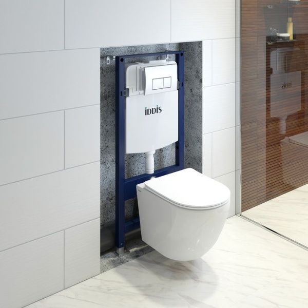 Комплект 3в1 подвесной унитаз инсталляция и клавиша смыва IDDIS Basic BASB010i73 Комплект 3в1 подвесной унитаз инсталляция и клавиша смыва IDDIS Basic BASB010i73