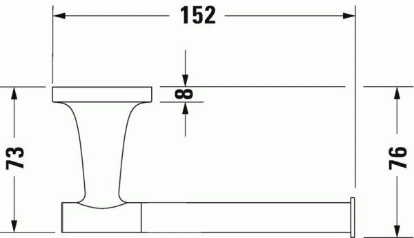 Держатель для туалетной бумаги настенный DURAVIT Starck T 0099374600 Держатель для туалетной бумаги настенный DURAVIT Starck T 0099374600