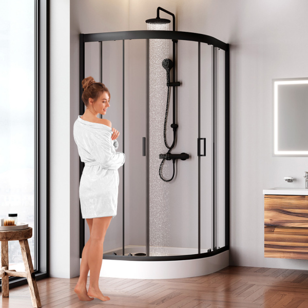 Душевой уголок AM.PM Gem 100x200x100 W90G-401-100BT профиль черный