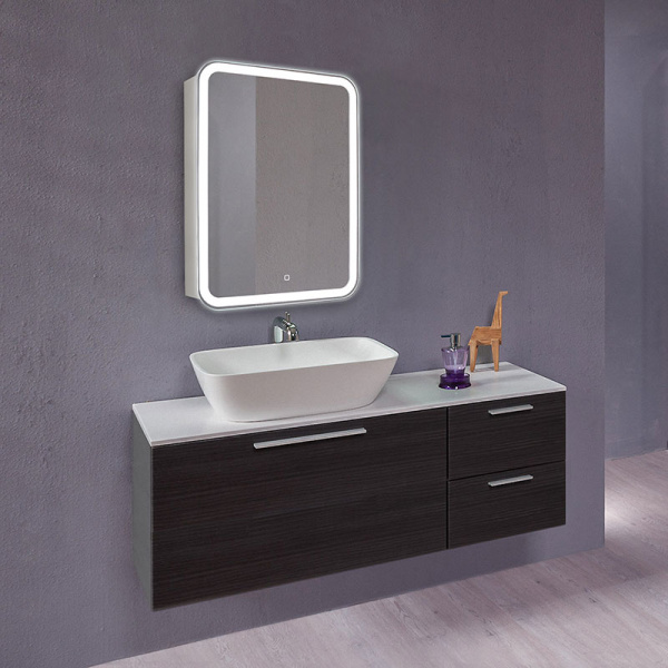 Зеркало-шкаф 50 см с LED подсветкой Silver Mirrors Фиджи 50 левый/правый LED-00002362 Зеркало-шкаф 50 см с LED подсветкой Silver Mirrors Фиджи 50 левый/правый LED-00002362