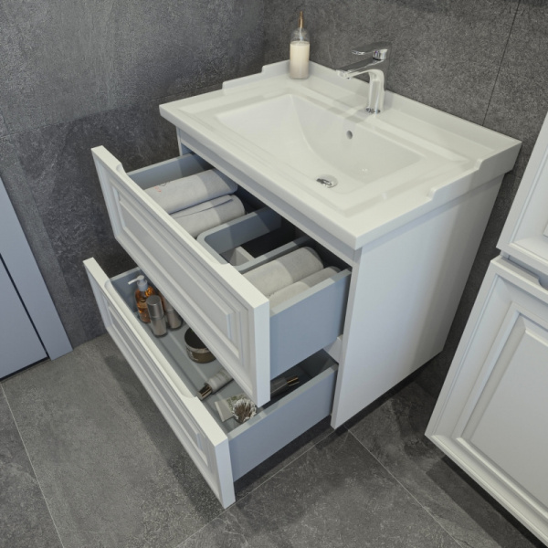 Тумба с раковиной Caprigo Ponza 70 см 13520-021.000.00.05 подвесная белая