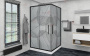 Душевой уголок AvaCan 110x195x110 KB100MT профиль черный