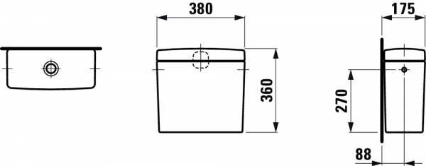 Бачок Laufen Pro 8.2695.2.000.872.1 Бачок Laufen Pro 8.2695.2.000.872.1