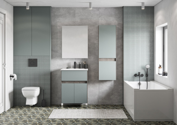 Пенал Aquaton Форест 40x125 см 1A278603FR9C0 подвесной коричневый, зеленый