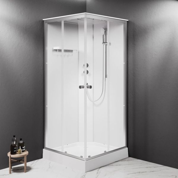 Душевая кабина 90x90 AM.PM X-Joy W94C-403-090MT стекло прозрачное профиль хромматовый Душевая кабина 90x90 AM.PM X-Joy W94C-403-090MT стекло прозрачное профиль хромматовый