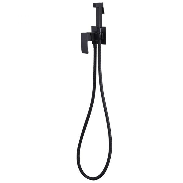 Смеситель с гигиеническим душем ABBER Wasserfall AF8625B черный матовый Смеситель с гигиеническим душем ABBER Wasserfall AF8625B черный матовый