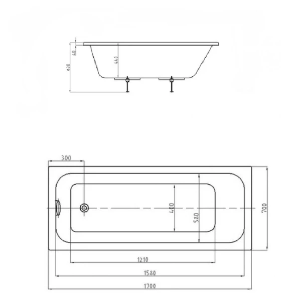 Ванна акриловая 170x70 AQUATEK Мия MIY170-0000004 Ванна акриловая 170x70 AQUATEK Мия MIY170-0000004