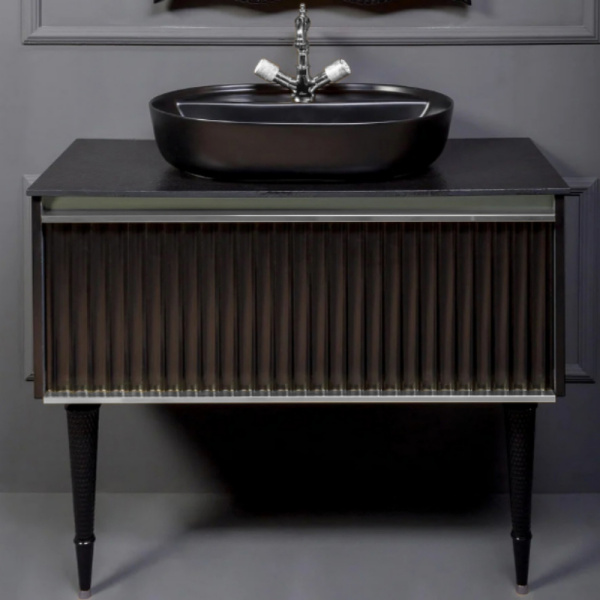 Тумба под раковину Armadi Art Canale 100 см 843-100-BCR подвесная черная
