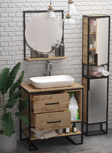 Зеркало 1Marka круг. GRUNGE LOFT 60П Ц0000007991 Зеркало 1Marka круг. GRUNGE LOFT 60П Ц0000007991