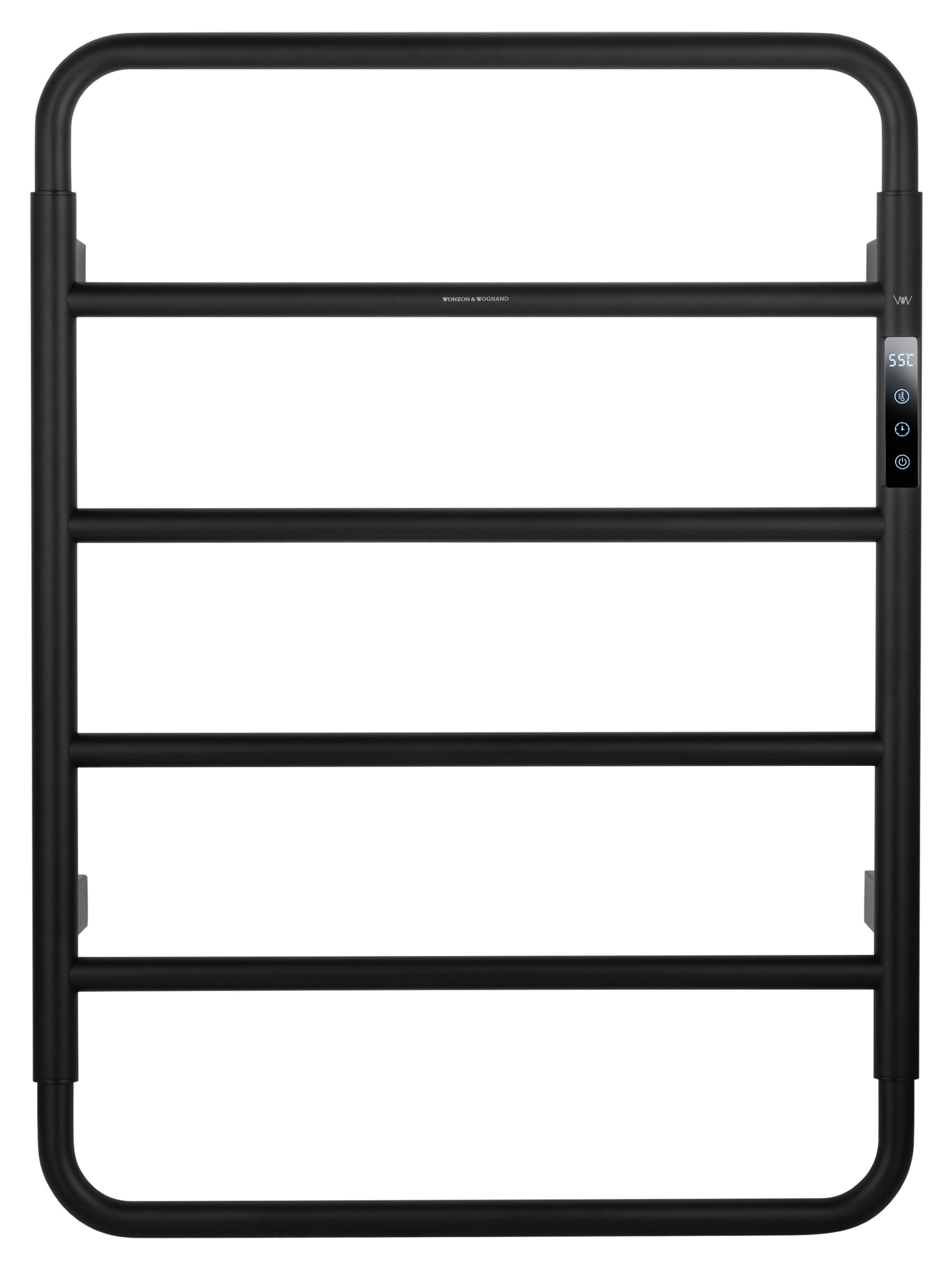 Полотенцесушитель электрический Wonzon & Woghand Wismar WW-AL201-MB подвесной черный матовый