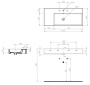 Керамическая раковина 100x46 см Cezares TWENTY TW10011 белый Керамическая раковина 100x46 см Cezares TWENTY TW10011 белый