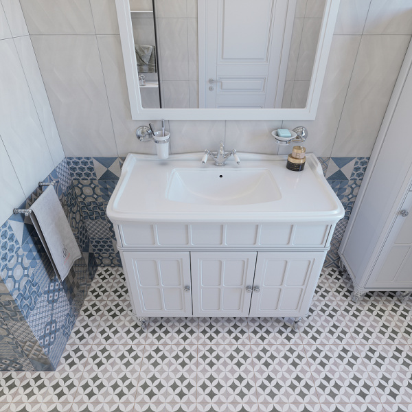 Тумба с раковиной Caprigo Borgo 105 см 33427-021.000.00.05 напольная белая