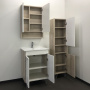 Шкаф зеркальный Comforty Клеон 60 см 00-00002045 дуб дымчатый