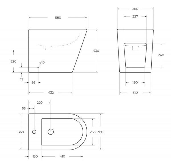 Напольное  BelBagno FLAY-R BB1003B Напольное  BelBagno FLAY-R BB1003B
