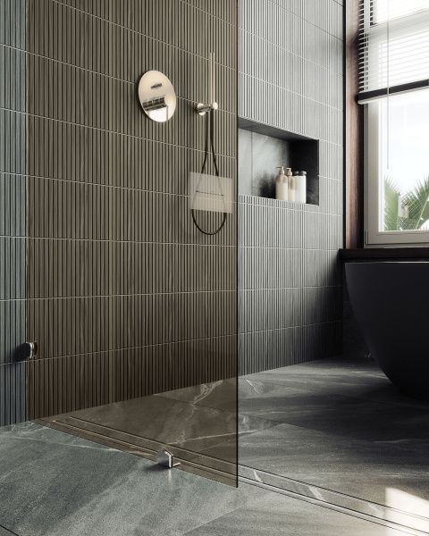Душевая перегородка коннектор стена-стекло 89x195 см MaybahGlass  MGD-263-4 стекло бронза Душевая перегородка коннектор стена-стекло 89x195 см MaybahGlass  MGD-263-4 стекло бронза