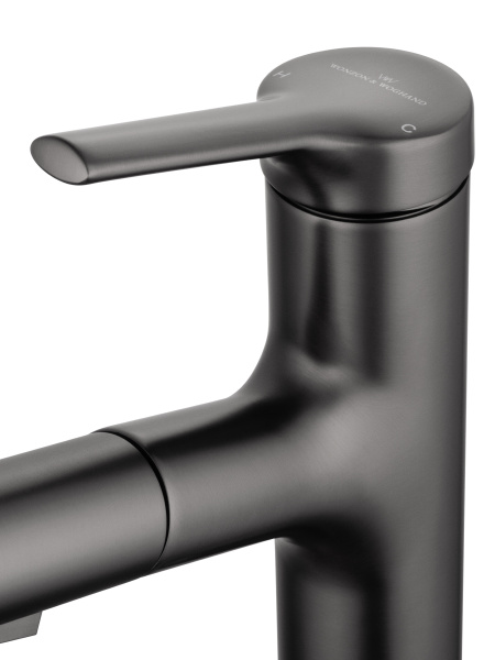 Смеситель для раковины с гигиеническим душем Wonzon & Woghand WW-A40862-BGG темный графит брашированный