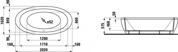 Акриловая ванна 203x102 Laufen Alessi one 2.4197.0.000.000.1 Акриловая ванна 203x102 Laufen Alessi one 2.4197.0.000.000.1