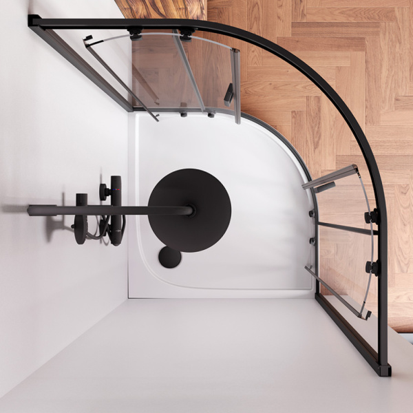 Душевой уголок AM.PM Gem 100x200x100 W90G-401-100BT профиль черный