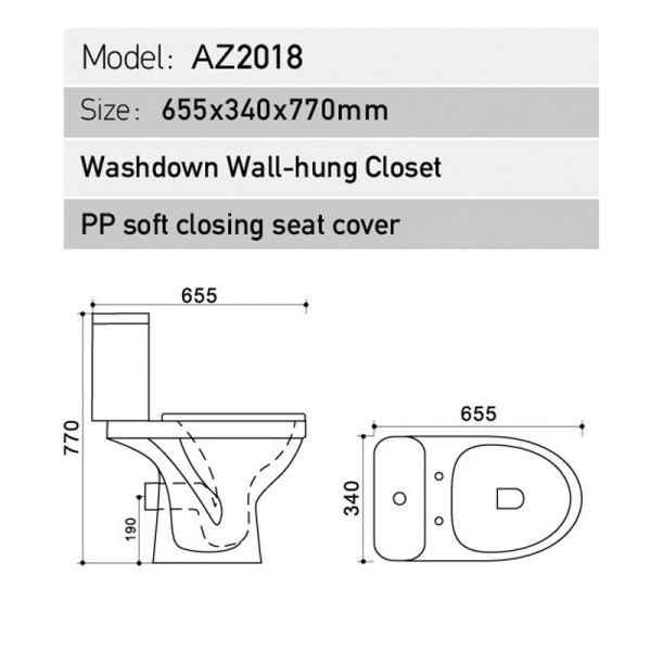 Унитаз компакт напольный Azario Trend 655х350х770 с бачком и сиденьем микролифт AZ2018-P Унитаз компакт напольный Azario Trend 655х350х770 с бачком и сиденьем микролифт AZ2018-P