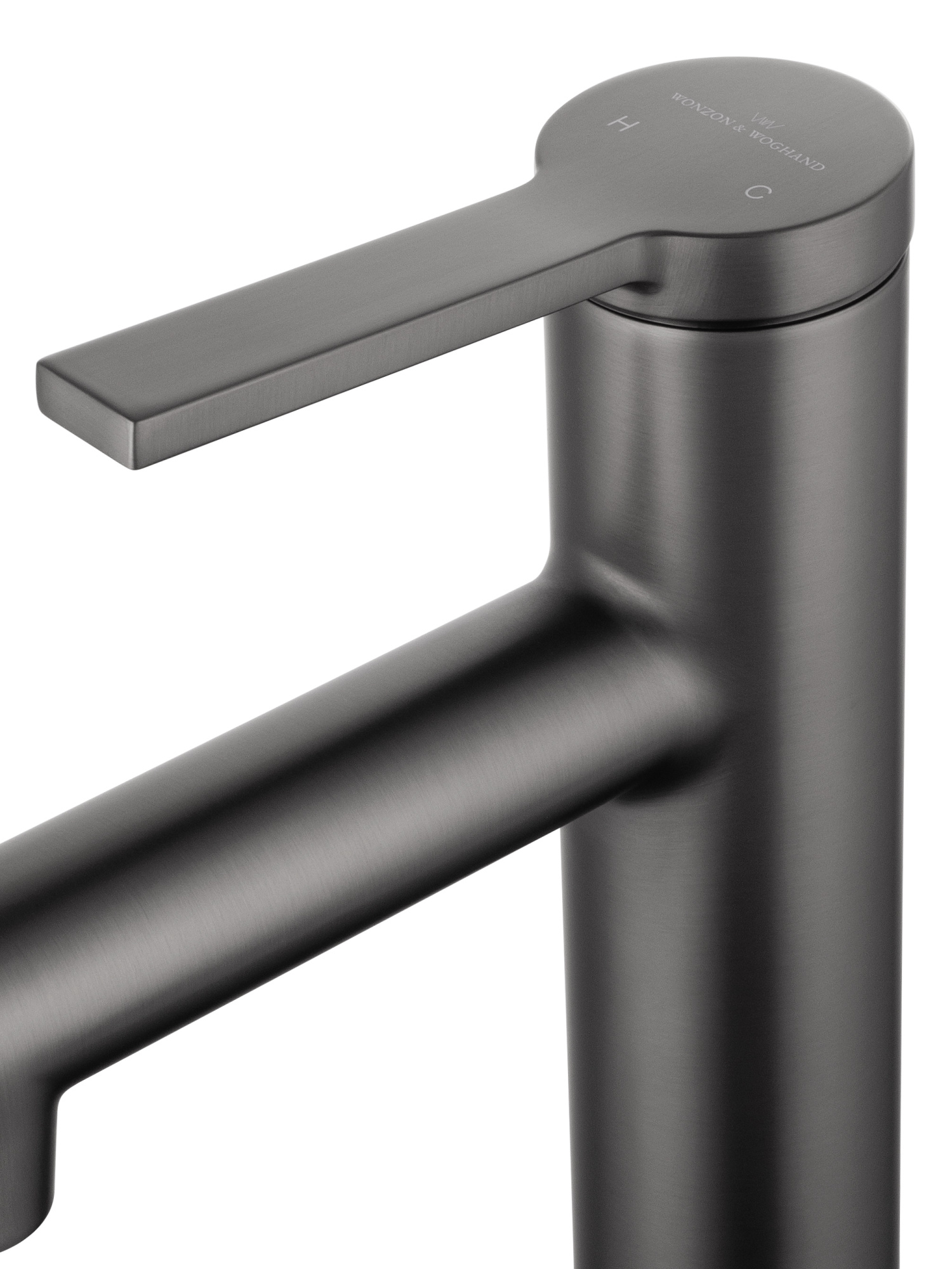 Смеситель для раковины Wonzon & Woghand WW-H1017-BGG темный графит брашированный