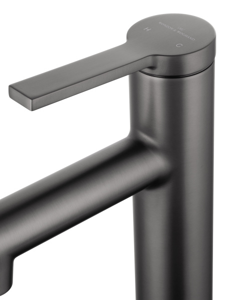 Смеситель для раковины Wonzon & Woghand WW-H1017-BGG темный графит брашированный