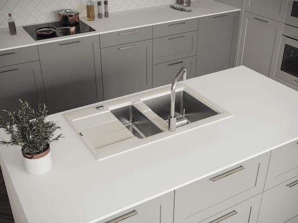 Кухонная мойка комбинированная 86х51 Florentina 21.410.D0860.307 Серый шёлк