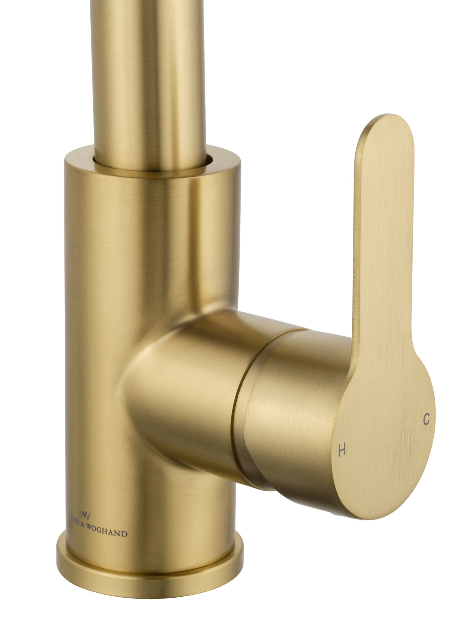 Смеситель для кухонной мойки Wonzon & Woghand WW-121E201L-BG золото брашированный