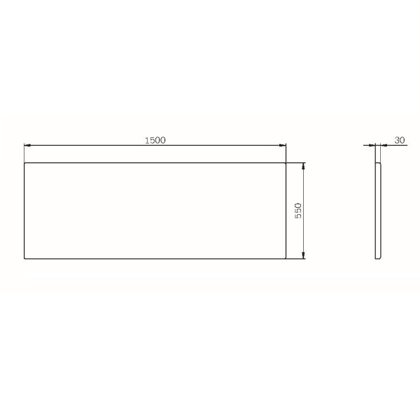Фронтальная панель AM.PM Func W84A-150-070W-P 150 см