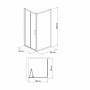 Душевой уголок без поддона 80x80 BandHours Snow/Side-Glass 88 190300001 Душевой уголок без поддона 80x80 BandHours Snow/Side-Glass 88 190300001