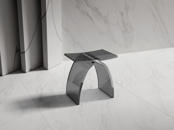 Стульчик для ванной прозрачный 43x23,5x43 см ABBER Kristall At1739onyx черный Стульчик для ванной прозрачный 43x23,5x43 см ABBER Kristall At1739onyx черный