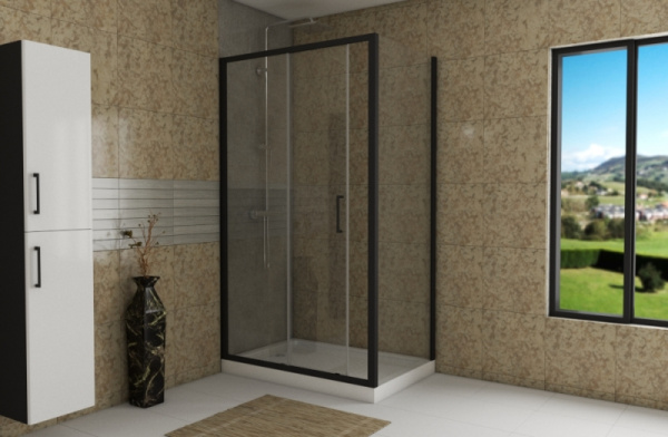 Душевой уголок 120x80x200 Bravat Blackline BS120.3101B Душевой уголок 120x80x200 Bravat Blackline BS120.3101B