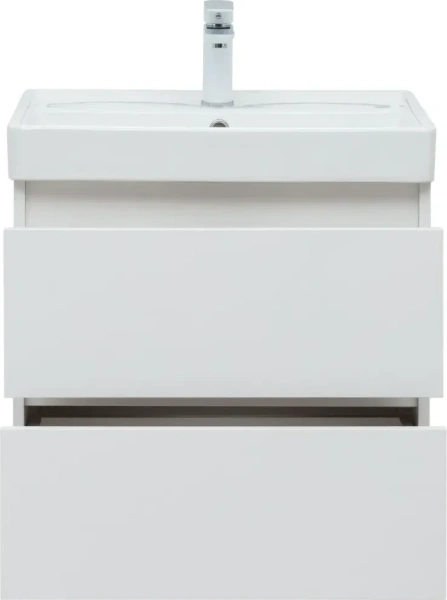 Тумба под раковину Aquanet Вега 60 см 00308318 подвесная белая глянцевая