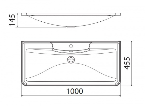 Раковина из литьевого мрамора 100x46 см BelBagno ALBANO BB1000/455-LV-MR-ALR белый Раковина из литьевого мрамора 100x46 см BelBagno ALBANO BB1000/455-LV-MR-ALR белый