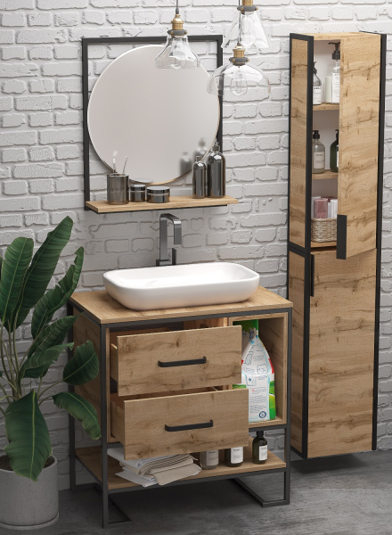 Тумба 1Marka Grunge Loft 80Н 2я/2п Дуб вотан Ц0000005442 Тумба 1Marka Grunge Loft 80Н 2я/2п Дуб вотан Ц0000005442