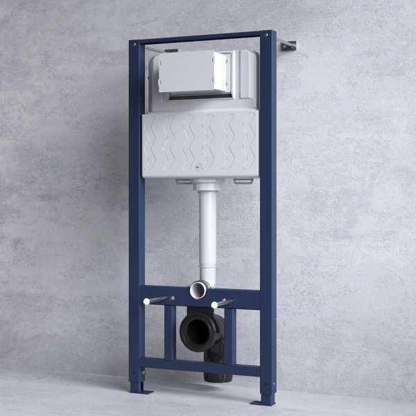 Система инсталляции AM.PM Pro I012704.9051 для унитазов с хромированной кнопкой смыва и шумоизоляцией