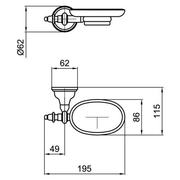Мыльница Webert Ottocento AM500101015 Мыльница Webert Ottocento AM500101015