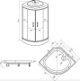 Душевая кабина Erlit ER3508P-C4-RUS 80x80x215 Душевая кабина Erlit ER3508P-C4-RUS 80x80x215
