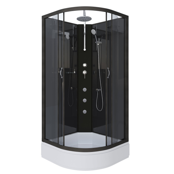 Душевая кабина 90x90 Niagara Classic NG-6501-14BKTG средний поддон стекло тонированное профиль черный Душевая кабина 90x90 Niagara Classic NG-6501-14BKTG средний поддон стекло тонированное профиль черный