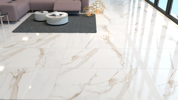 Плитка керамогранитная AZARIO BIANKA WHITE 60х120 Glossy F3010821120G