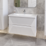 Тумба под раковину Caprigo Modo Terza 80 см 35613-SF027 подвесная белая