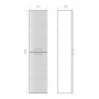 Пенал Comforty Ангара 35x160 см 00-00019359 подвесной белый