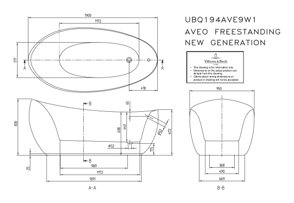 Ванна квариловая Villeroy & Boch Aveo New Generation UBQ194AVE9T1V-01