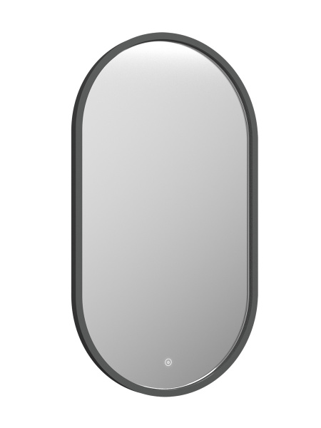 Зеркало с подсветкой и сенсорным выключателем Континент Prime Black 45x80 Зеркало с подсветкой и сенсорным выключателем Континент Prime Black 45x80
