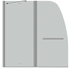 Штора для ванной стеклянная Parly F03 хром