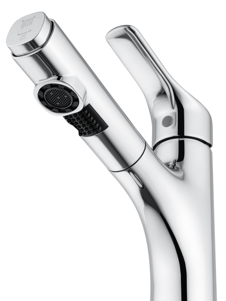 Смеситель для раковины с гигиеническим душем Wonzon & Woghand WW-AE4151-CR хром глянцевый