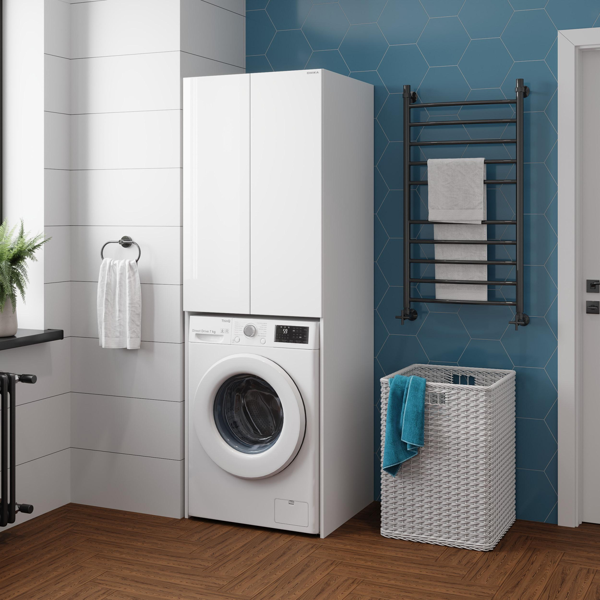 Шкаф Onika Милтон 65 см 306702 напольный белый