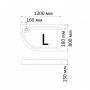 Душевой поддон акриловый 80x120 BandHours Alba L-Tray 240181220 Душевой поддон акриловый 80x120 BandHours Alba L-Tray 240181220