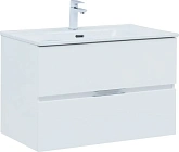Тумба под раковину Aquanet Алвита New 80 см 00277514 подвесная белая матовая